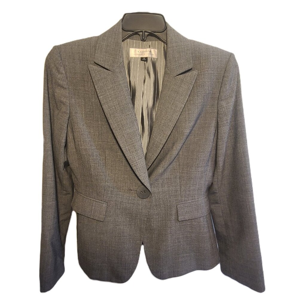 Tahari Arthur S. Levine Gray Blazer Jacket Size 10
